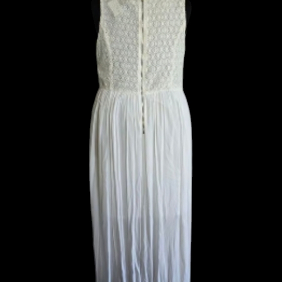 CATO Woman 26/28W Ivory Lace Semi sheer Maxi Dress Cottagecore Bridal Whimsical - Picture 4 of 10